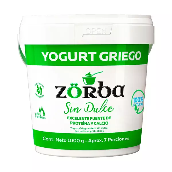 Yogurt Griego Zorba Natural Sin Dulce 1000g