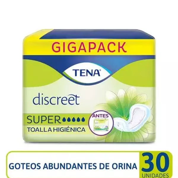 Toalla Higienica Tena Discreet Super 30 Und