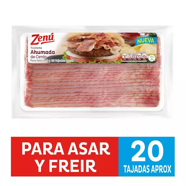 Tocineta Zenu Ahumada 400g