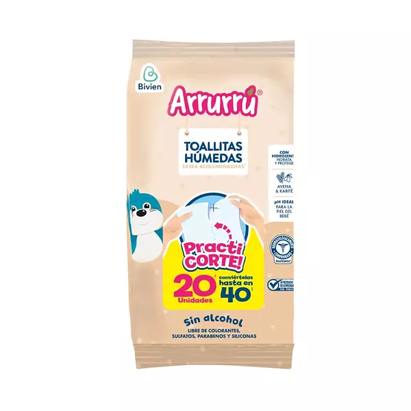 Toallas Humectantes Arruru Avena 20und