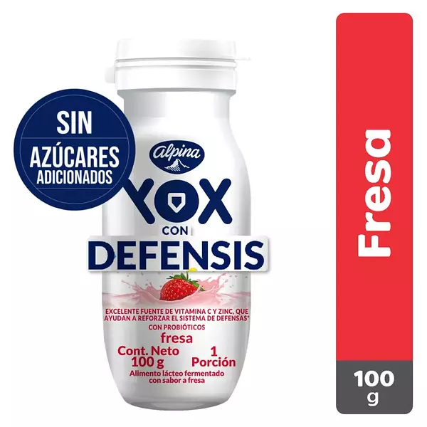 Alimento Lacteo Yox Sin Azúcar Fresa 100g