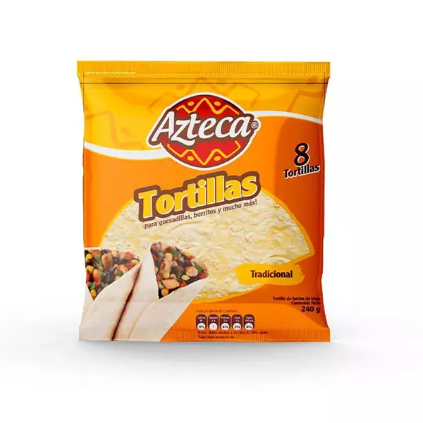 Tortilla Azteca Tradicional 8 Und/240g