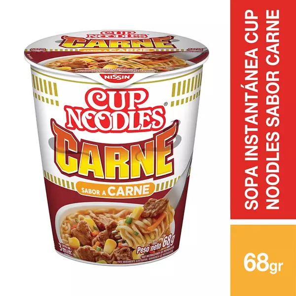 Sopa Cup Noodles Sabor A Carne 68g