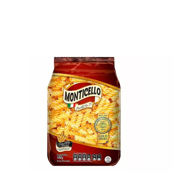 Pasta Monticello Fusilli Nº 35 500g