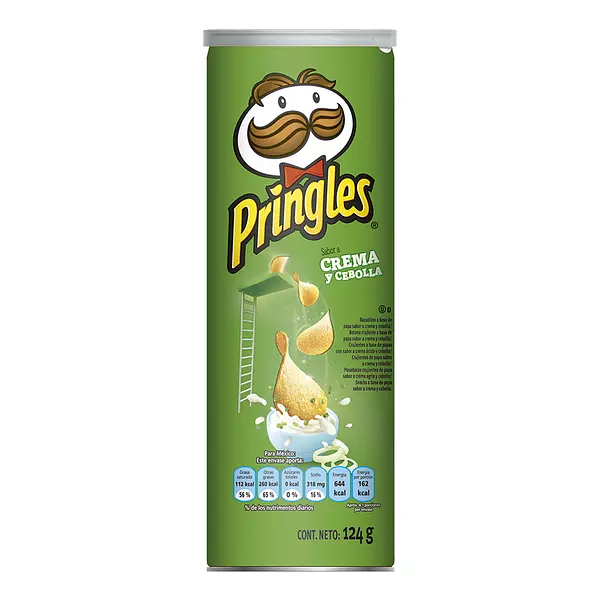 Pringles x 124gr Crema y Cebolla