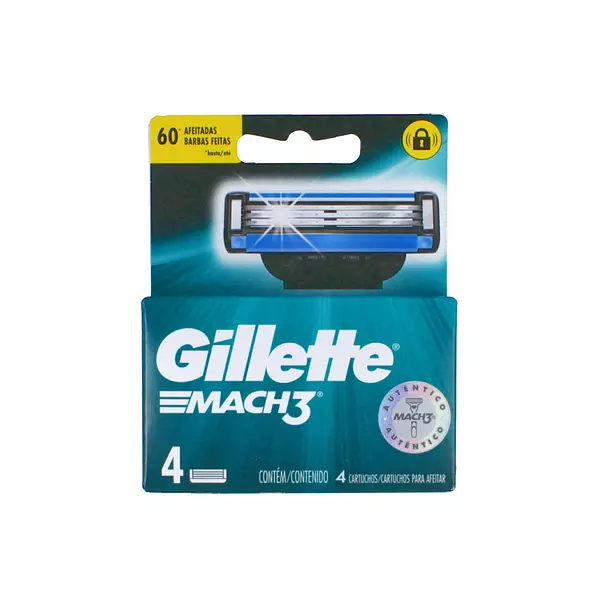 Gillette Mach 3 Repuesto x 4