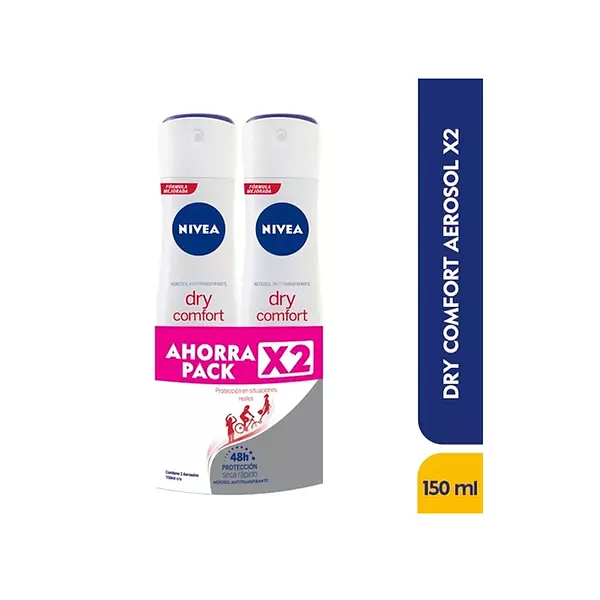 Desodorante Nivea 150ml*2 Women Dry