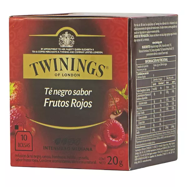 Twinings 20gr Te Negro Frutos Rojos