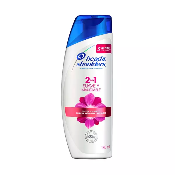 Shampoo H & S 180ml 2 de 1 Suave y Manejable