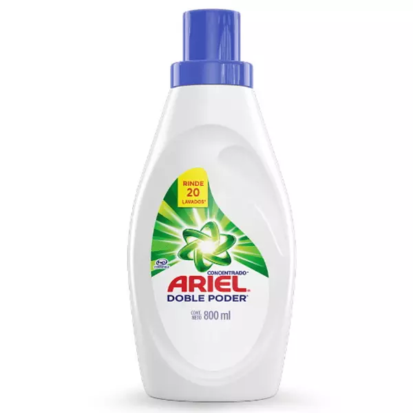 Detergente Ariel Doble Poder Botella 800ml