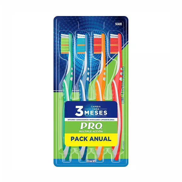 Cepillo Dental OralB Multiaccion x 4 Suave