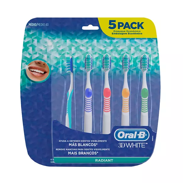 Cepillo Dental OralB 3d White x 5 P.E.