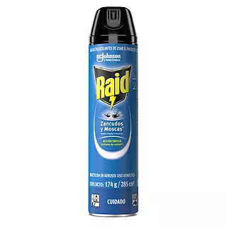 Insecticida Raid x 285cc Aer Matavo Azul