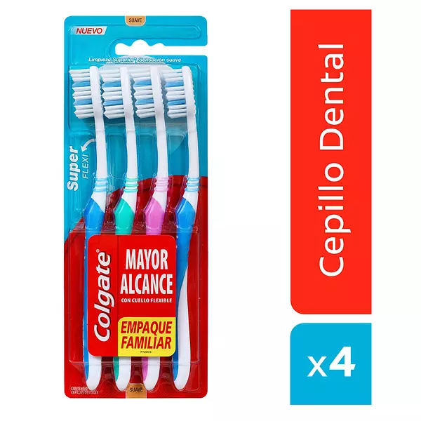 Cepillo Dental Colgate Super Flex Suave 4 Und