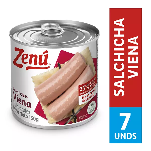 Salchichas Zenu Viena de Res 150g