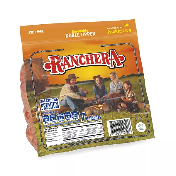 Salchicha Ranchera 7und/ 230g