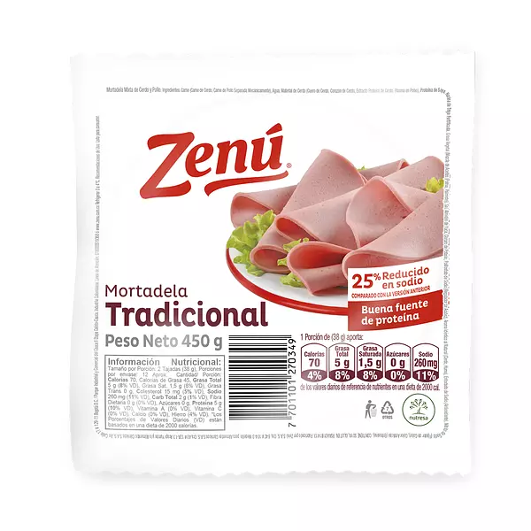 Mortadela Zenu de Pollo 450g