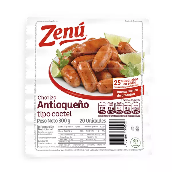 Chorizo Zenu Coctel 300g