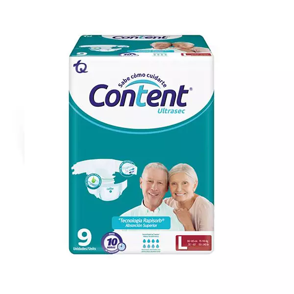 Pañal Adultos Content Ultrasec 9und L