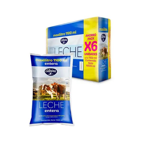 Leche Alpina Entera Sixpack 1100ml