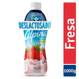 Yogurt Alpina Deslactosado de Fresa 1000g