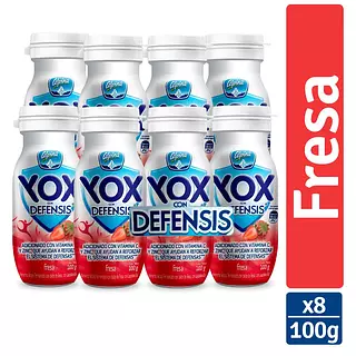 Alimento Lacteo Yox Fresa Multipack*8 100g