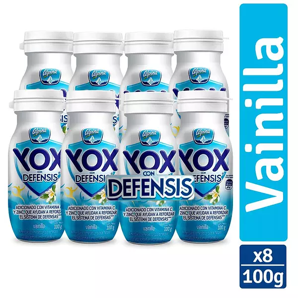 Alimento Lacteo Yox Vainilla Multipack*8 100g