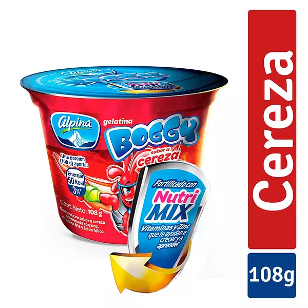 Gelatina Boggy Cereza 108g