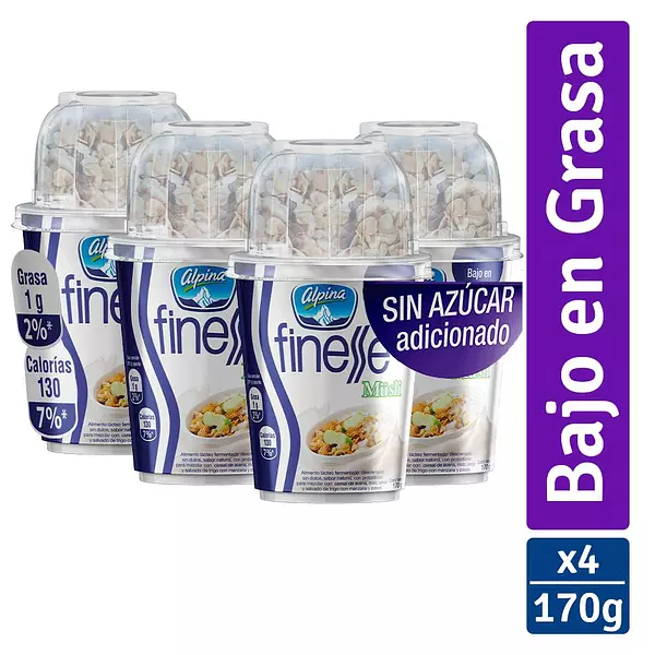 Yogurt con Cereal Finesse Fourpack 170g