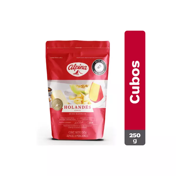 Queso Holandes de Cubos Alpina 250g