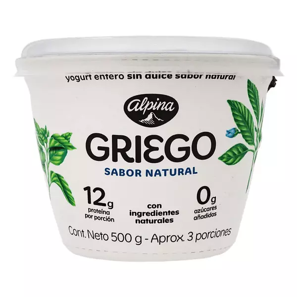 Yogurt Griego Alpina Natural 500g