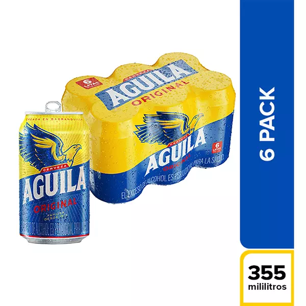 Cerveza Aguila Sixpack Lata 330ml