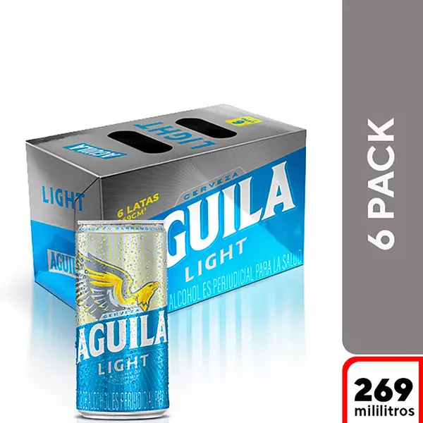 Cerveza Aguila Light Sixpack Lata 269ml