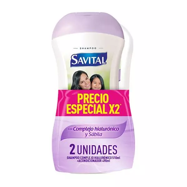 Shampoo + Acondicionador Savital Hialuronico 510ml