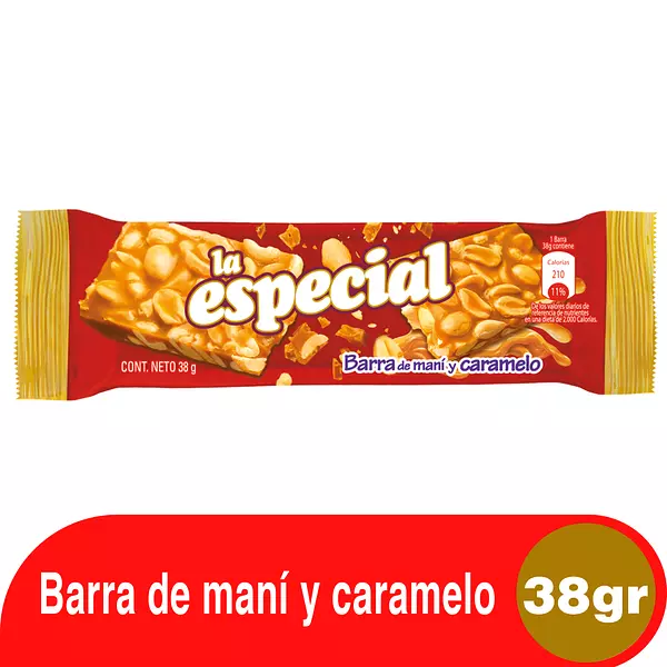 Barra de Mani y Caramelo La Especial 38g