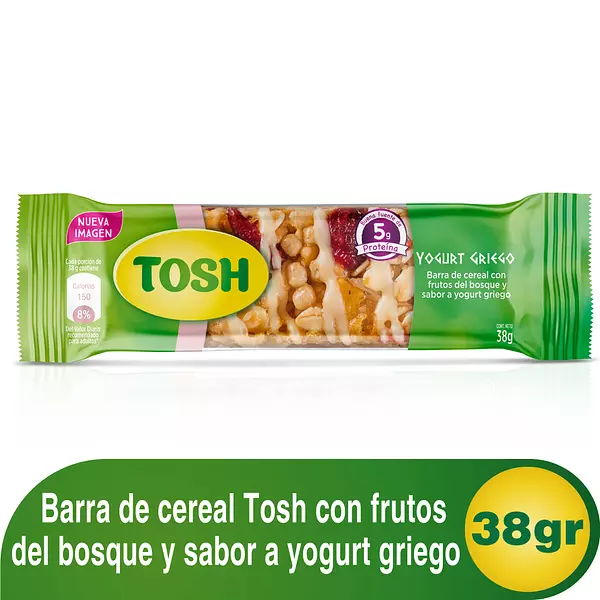 Barra de Cereal Tosh Yogurt Griego 38g