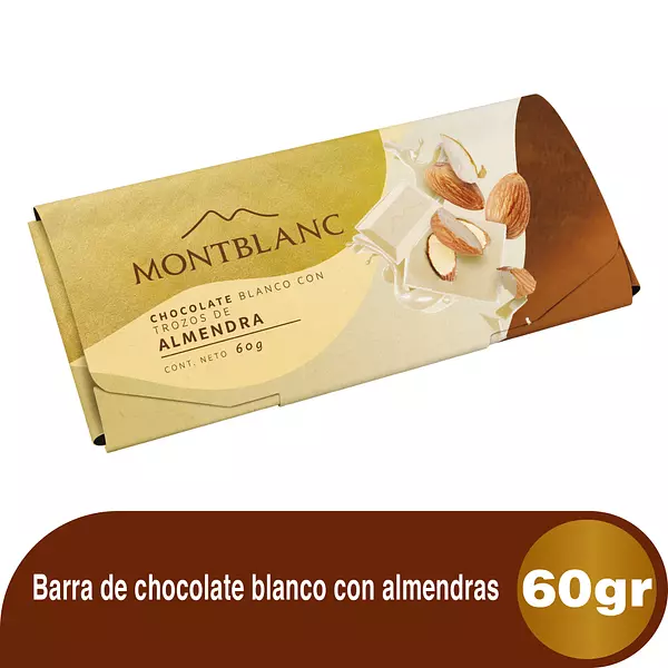 Chocolate Montblanc Blancon con Almendras 60g