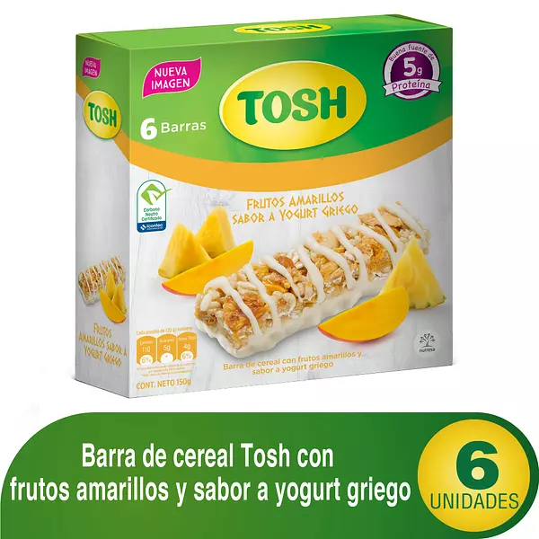 Barra de Cereal Tosh Frutos Amarillos 6*30g