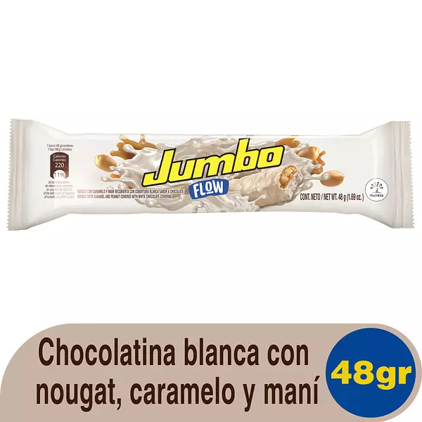 Chocolatina Jumbo Flow Blanca 48g