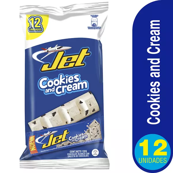 Chocolatina Jet Cookies And Cream 12*11g