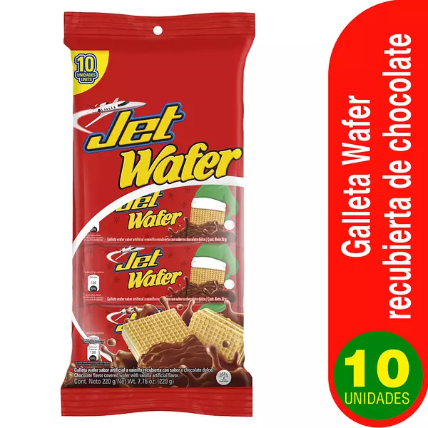 Galleta Wafer Jet con Chocolate 10*22g