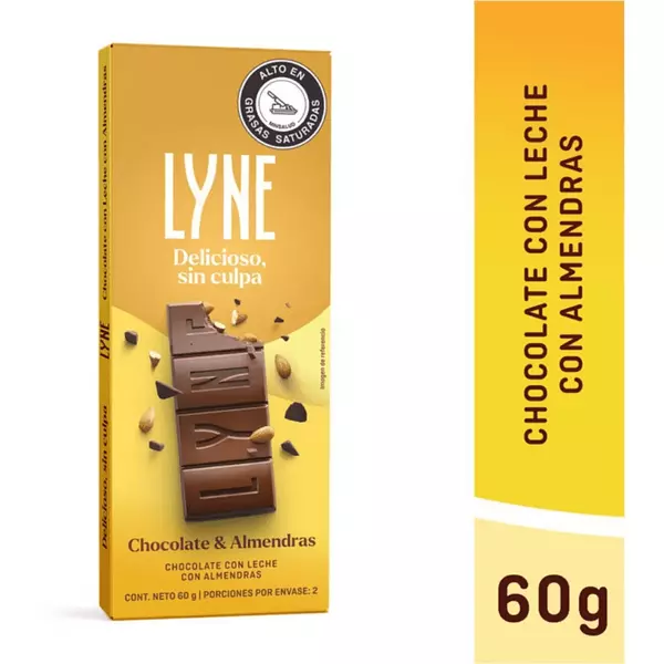 Chocolatina Lyne con Almendra 60g