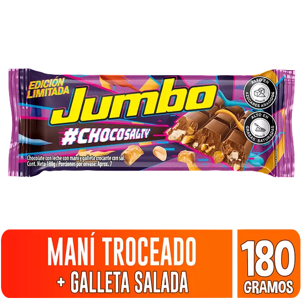 Chocolatina Jumbo Chocosalty 180g