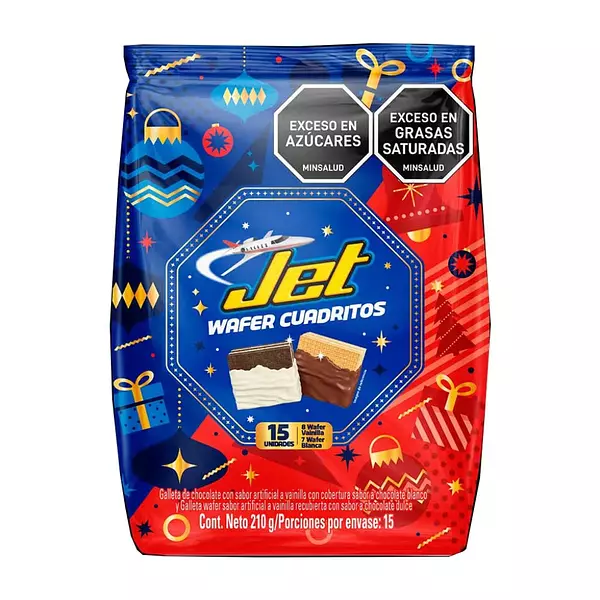 Galleta Jet Wafer Bolsa Navidad 15 Und