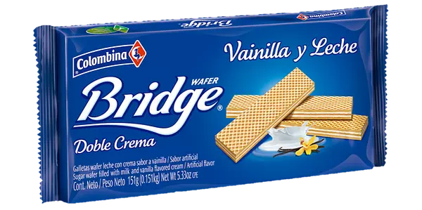 Galletas Wafer Bridge Taco Leche Vainilla 151g