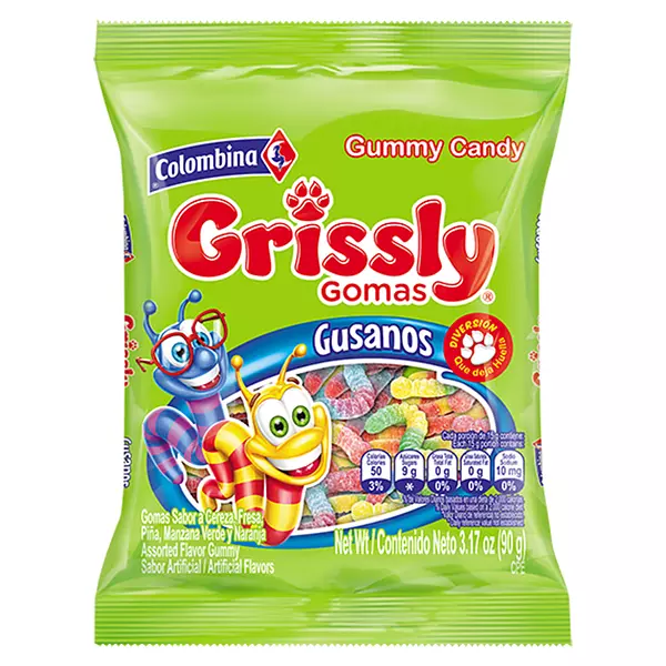 Gomas Grissly Gusanos 72g