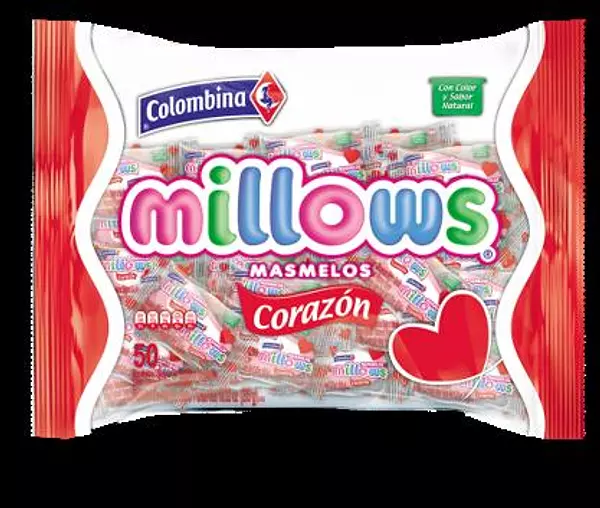 Masmelos Millows Individual Corazon 225g