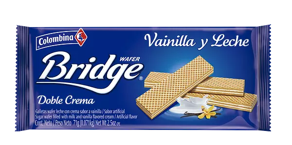 Galletas Wafer Bridge Minitco Leche Vainilla 71g