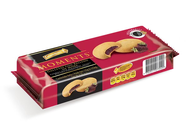 Galletas Moments Rellenas de Mora 135g