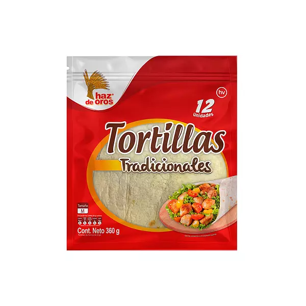 Tortillas Haz de Oros 12 Und